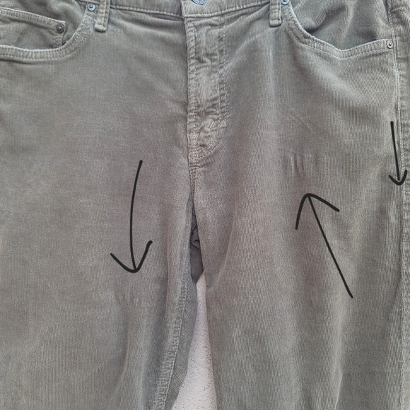 MOTHER | The Dropout Hopscotch Corduroy Cropped Pants in Olive Size 27 - Picture 4 of 13